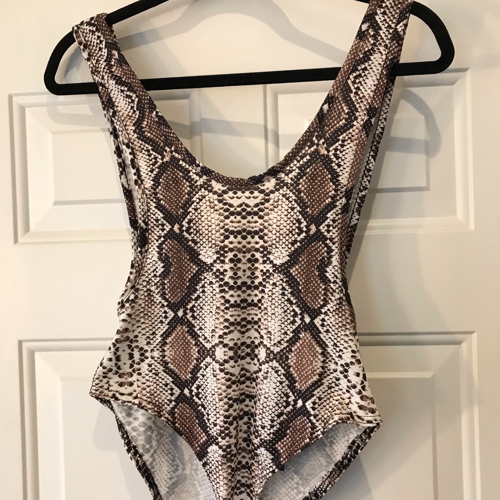 Snake Print Leotard - Nasty Gal - NWT!!